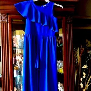 GB girl sz 14 royal Blue skirted romper/dress